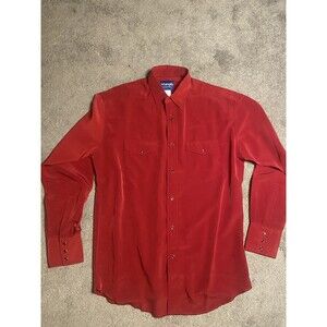 Vintage Wrangler Shirt Red western premium button down Size Men's M
